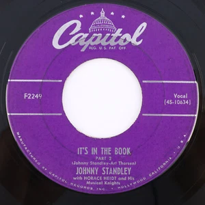 Johnny Standley / Horace Heidt - It's In The Book - 1952 45 rpm 7" Record F2249 - Picture 1 of 20