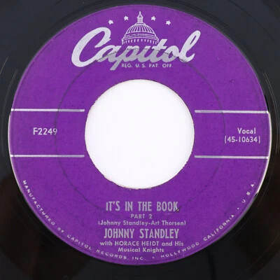 Johnny Standley / Horace Heidt - It's In The Book - 1952 45 rpm 7" Record F2249 Foto 1 de 4