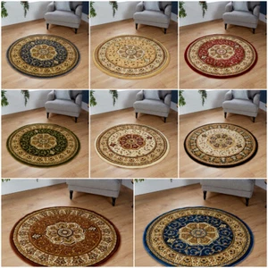 Large Traditional Round Rugs Circle Mat Round Rome Medallion Rug Carpet 150 cm - Picture 1 of 17