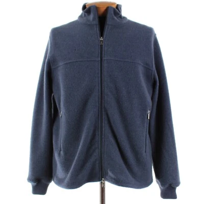 Fedeli NWD 100% Cashmere Full Zip Sweater / Jacket Size 2XL In Blue Melange - Image 1 of 4