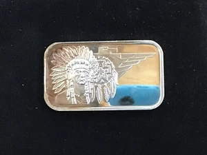 SilverTowne Indian Chief Silver Art Bar B0450 - Picture 1 of 6