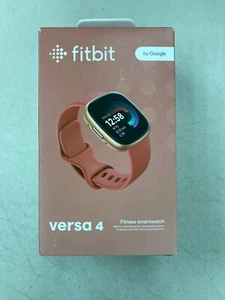 Fitbit Versa 4 Thin Aluminum Fitness Smartwatch Color Touchscreen Pink Sand NEW - Picture 1 of 6