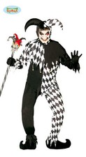 COSTUME BLACK JOKER CARNEVALE TG UNICA VESTITO GUIRCA HALLOWEEN JOKER NERO