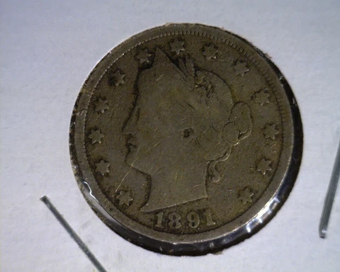 1891 liberty v nickel (54-352 3m3) Cover