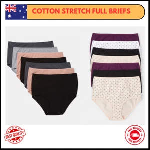 7 Pack Cotton Stretch Full Briefs Underwears Undergarments Multi FREE SHIPPING - Picture 1 of 20
