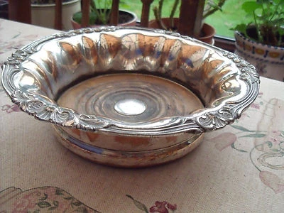 Antiga montanha-russa georgiana regência antiga prato Sheffield vinho ou champanhe 7" c1830 - Imagem 1 de 4