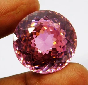 Natürlicher 116,70 ct kambodschanischer rosa Zirkon Rundschliff loser Edelstein "ZERTIFIZIERT" - Bild 1 von 7