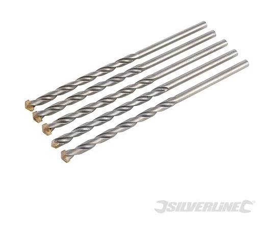 SILVERLINE - 5 mèches carbure de tungstène maçonnerie -10 x 200 mm  ref : 793746 - Photo 1/1