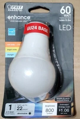 Feit Electric enhance 60-Watt Bright White LED w/GU24 Twist Lock Base - 3000K - Image 1 of 2