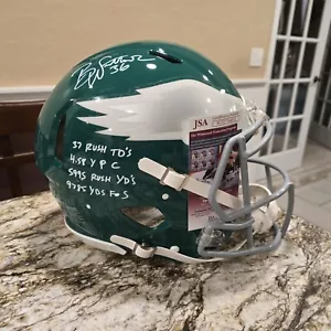 PHILADELPHIA EAGLES BRIAN WESTBROOK SIGNED AUTHENTIC K. GREEN HELMET 4 INSCR JSA - Picture 1 of 1