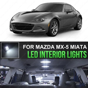8x Bright White LED Interior Light Package Kits For Mazda MX-5 Miata 2016-2019 - Picture 1 of 12