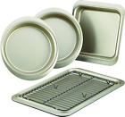 Allure Nonstick Bakeware Set Includes Nonstick Cookie Sheet with Rack, Baking Pa