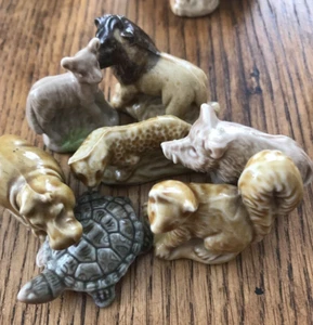 Small Job Lot Whimsies x 7. Hippo, Lamb, Lion, Leopar,d Boar, Turtle & Squirrel. - Picture 1 of 7