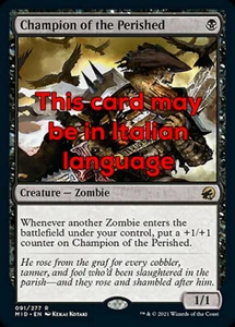 MTG CHAMPION OF THE PERISHED FOIL EXC - CAMPIONE DEI DEFUNTI - MID - MAGIC - Picture 1 of 1