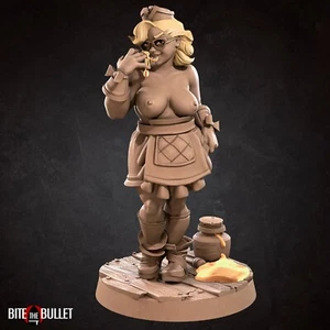 Rocio - NSFW Exotic Pinup Baker Topless Apron - Bite the Bullet - D&D Mini - Picture 1 of 4