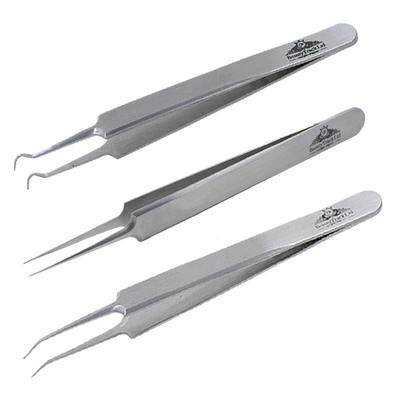 Eyelash Extension Tweezers Angled Individual Straight Curved Fine Lash Separator - Image 1 of 1