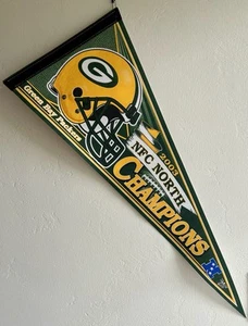 2003 NFC North Green Bay Packers Champions Pendant Flag WinCraft Sports Made In - Picture 1 of 4