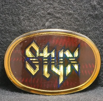 WH01148 非常好老式 1977 年太平洋 * * STYX * * 摇滚乐队音乐腰带扣 — 第 1/2 张图片