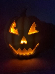 Costco Halloween Pumpkin Spooky Flicker LED Lights & Sounds Sensor Activated 20” - Picture 1 of 9
