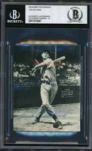 Ted Williams Signed 3x4 Photo Red Sox Vintage Rookie Era Sig Beckett #13018667 - Picture 1 of 2