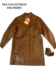 VINTAGE WOMEN’S UNIROYAL BROWN WATERPROOF JACKET SIZE MEDIUM NOS WITH TAGS - Picture 1 of 6