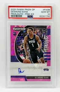 PSA 10 2020 Panini Prizm Draft Pink Ice Desmond Bane RC Auto Memphis Grizzlies - Bild 1 von 2