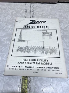 Zenith HF9 1963 High Fidelity Stereo FM Models Service Manual - Bild 1 von 3