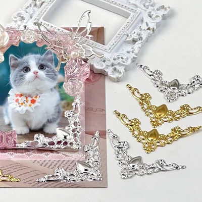 10 piezas adornos de tarjetas de metal de triángulo hueco para álbumes de recortes manualidades decoración Foto 1 de 4