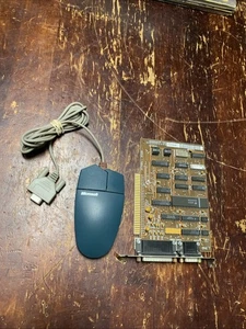 Vintage IBM 8-Bit ISA Serial Parallel Adapter Card & Microsoft Home Mouse Serial - Picture 1 of 24
