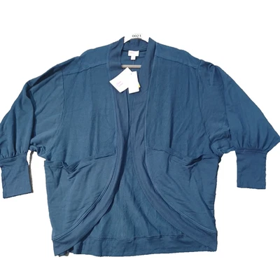 Cárdigan Suéter LuLaRoe Kennedy Borde Crudo Medios Mixtos Cómodo Azul Medio Nuevo con Etiquetas Foto 1 de 4