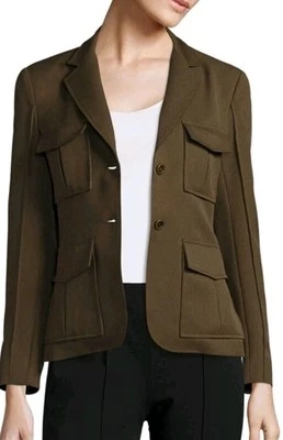 THEORY Lackman Perspective Blazer Safari Jacket Size 4 - Image 1 of 4