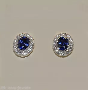 SAPHIR UND DIAMANT OHRSTECKER - IN 18KT WEISSGOLD - Bild 1 von 2