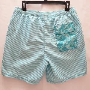 Vineyard Vines Swim Trunks Men's M Blue Horizontal Striped Marlin Pockets Lined - Picture 1 of 15