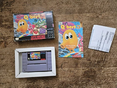 SNES SUPER NINTENDO - QBERT Q-BERT 3 #PUZ USA NTSC CIB - Image 1 of 4