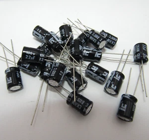 ( 20 PCS ) 22UF 100V Electrolytic Capacitor 105 Radial Illinois Capacitors - Picture 1 of 3