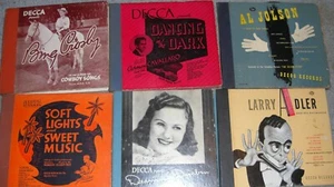 DECCA RECORD ALBUMS 78 RPM BING CROSBY AL JOLSON LARRY ADLER DEANNA DURBIN - Picture 1 of 12