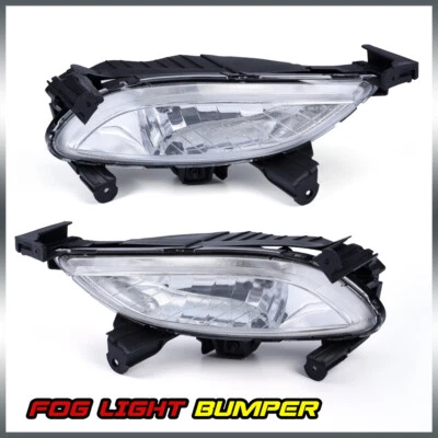 Fit For 2011-2013 Hyundai Sonata Pair Front Bumper Fog Driving Lights Clear Lamp - Image 1 of 4