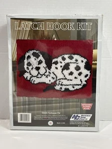 Vintage Latch Hook Kit 1988 New Sealed Dalmation Firehouse NYC Natura Yarn A1 - Picture 1 of 9