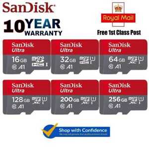 SanDisk Ultra Micro SD 32GB 64GB 128GB Class 10 SDHC SDXC Memory Card & Adapter