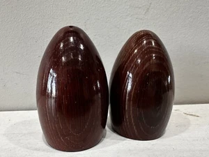 Mid-century modern Cali Redwood Salt & Pepper Shaker 3 1/4” Tall, Cork Plug - Picture 1 of 6