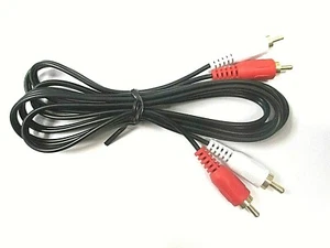 AUDIO CABLE FOR MANY DUAL TURNTABLES + GOLD PLATED RCA  PLUGS BOTH ENDS 5 FEET - Picture 1 of 1