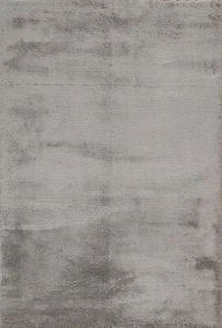 Solid Design Shaggy Turkish Area Rug 5x8 Gray Plush Carpet - Picture 1 of 18