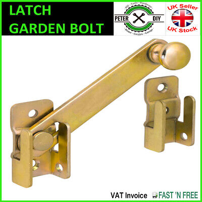 LATCH FOR GATE Garden Bolt STABLE SHED GARDEN BACK DOOR BOLT Lock YELLOW • 6.87£