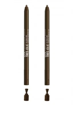 PACK 2 delineadores de lápiz en gel NYX Cosmetics Tres Jolie, TJL02 marrón  Foto 1 de 4