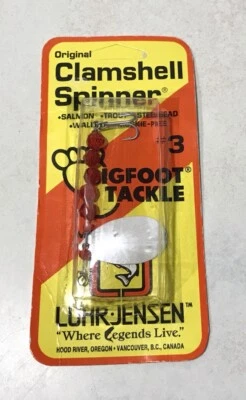 LUHR JENSEN CLAMSHELL SPINNER SIZE #3 SALMON STEELHEAD WHITE PEARL RED LURE NEW - Image 1 of 4
