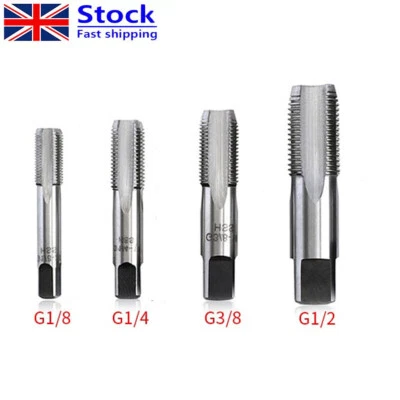 QNGENET G1/8 1/4 3/8 1/2 1 HSS Taper Pipe Tap BSP Metal Screw Thread Cutting Tool