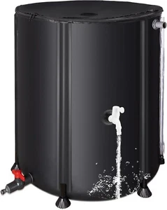 Collapsible Rain Barrel Water Collection System - 53 Gallon Portable Water - Picture 1 of 7