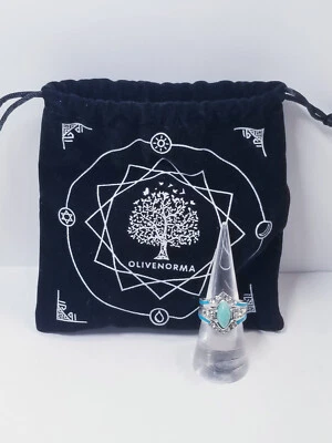 Anillo Olivenorma Eternal Love Turquesa 3 Piezas Talla 7-JD Foto 1 de 4