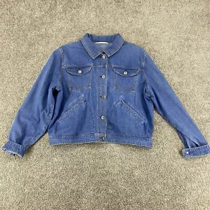 Woolrich Chore Barn Trucker Workwear Denim Jean Womens Jacket Size XL - Picture 1 of 10