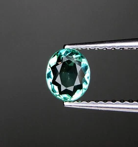 Piedras preciosas sueltas de turmalina Paraiba facetada natural certificadas de 0,41 quilates Mozambique - Imagen 1 de 3